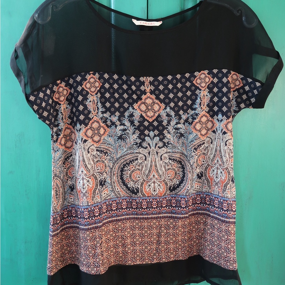 Camaieu Boho Short-Sleeve Tee